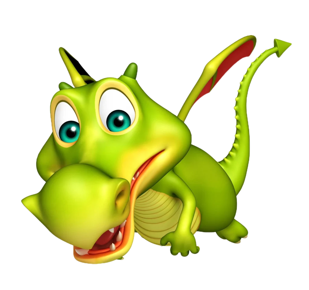 Dragon qui vole animant les pages infos pratiques du parc d'attractions Fantassia