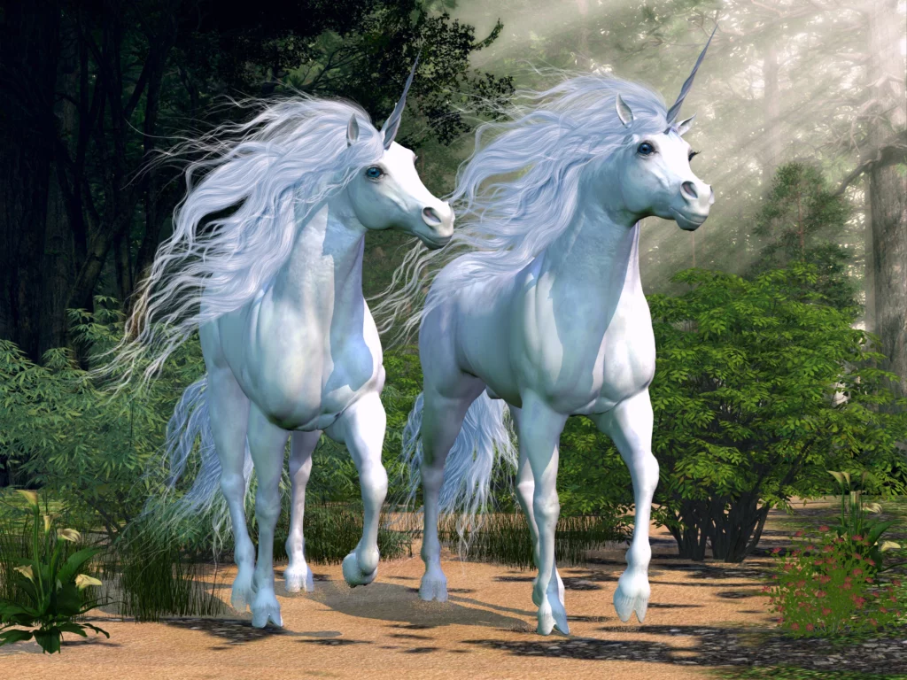 Licornes au galop, parc d'attractions Fantassia